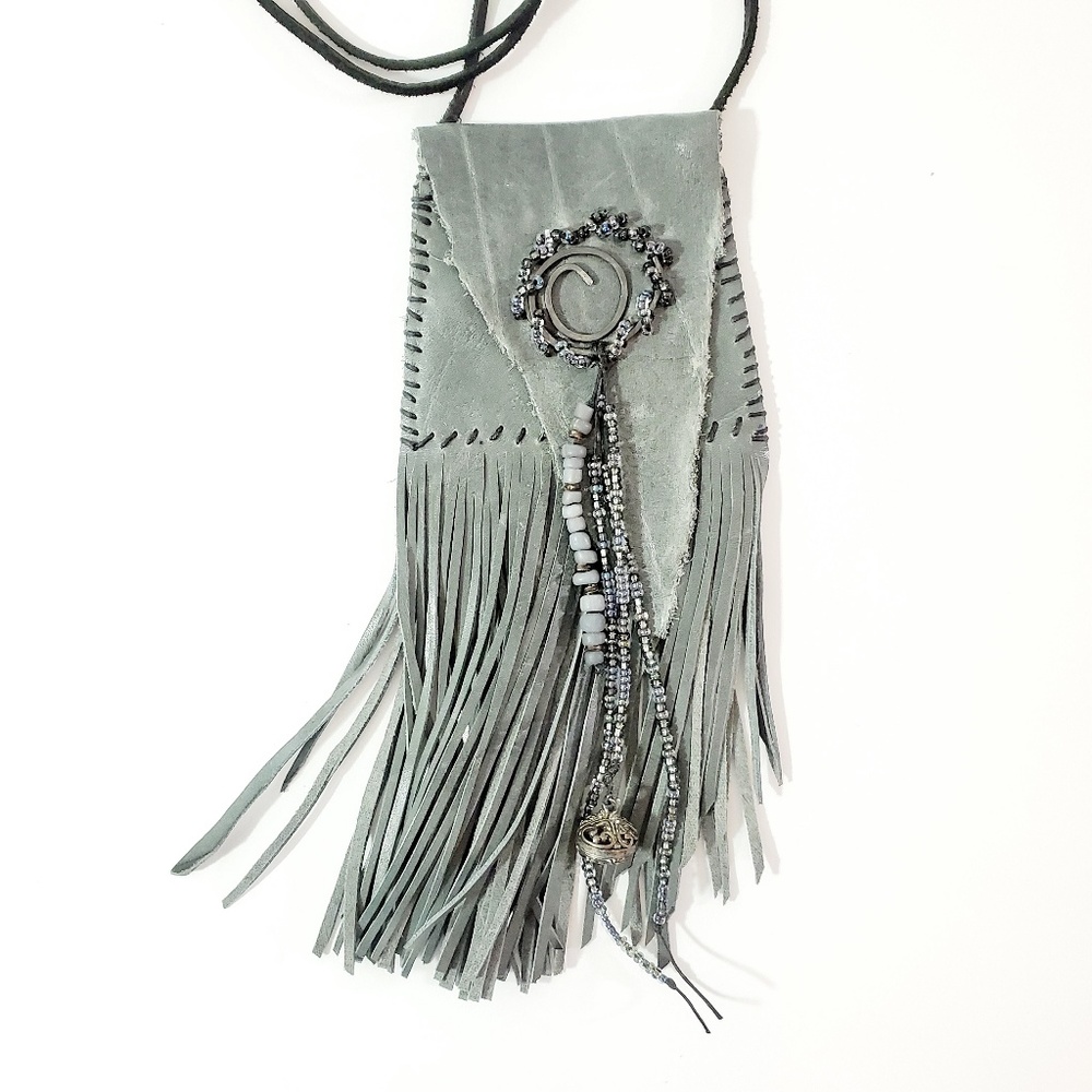 Artisan Hand Stitched Soft Leather Keepsake Bag